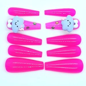 Pink Kawaii Charm Press on Nails